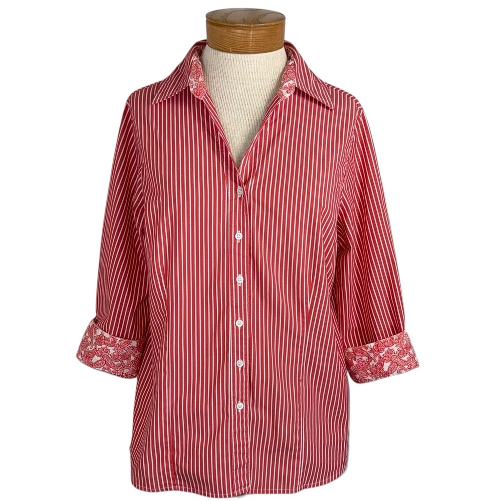Coral Bay Med Button-Up Shirt Red White Striped
Casual Chic Preppy Essentials
